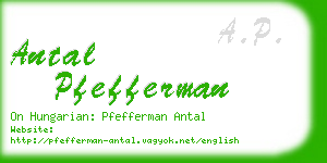 antal pfefferman business card